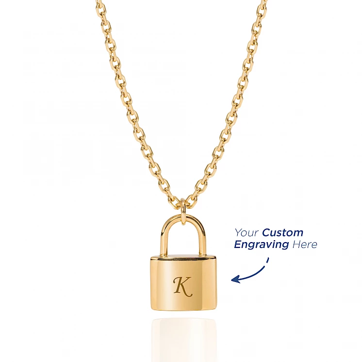 Alphm S925 Sterling Silver Lock Padlock Pendant Necklace for Women Men