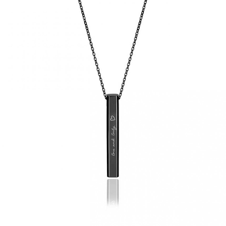 fcity.in - Ajs Men Jewellery 3d Cuboid Vertical Barstick Stainless Steel  Locket