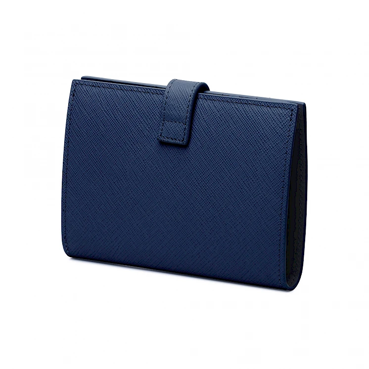 Dolce Vita Medium Strap Leather Wallet｜Navy Blue｜Crudo Leather Craft