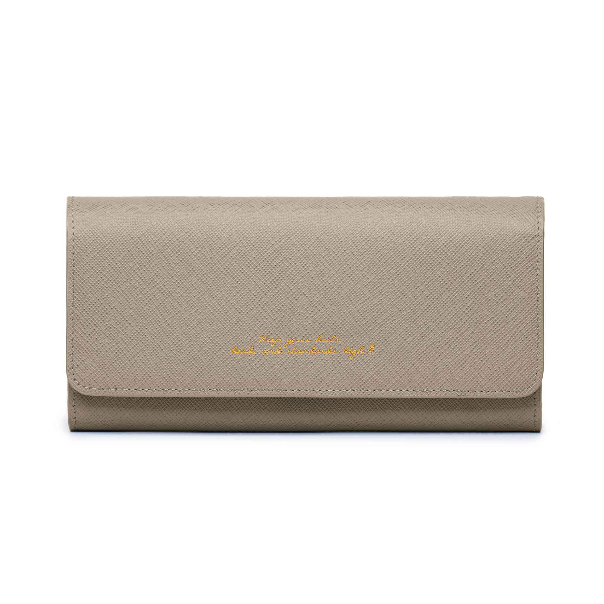 Felicità Long Leather Wallet｜Mystery Grey｜Crudo Leather Craft