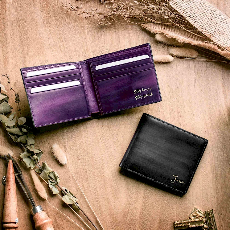 Buy Adamis Purple Colour Pure Leather Wallet for Men (VW20) Online